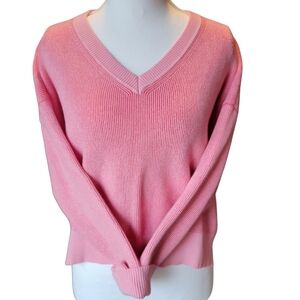 Dreamers By Debut Pink Knit Vneck Sweater